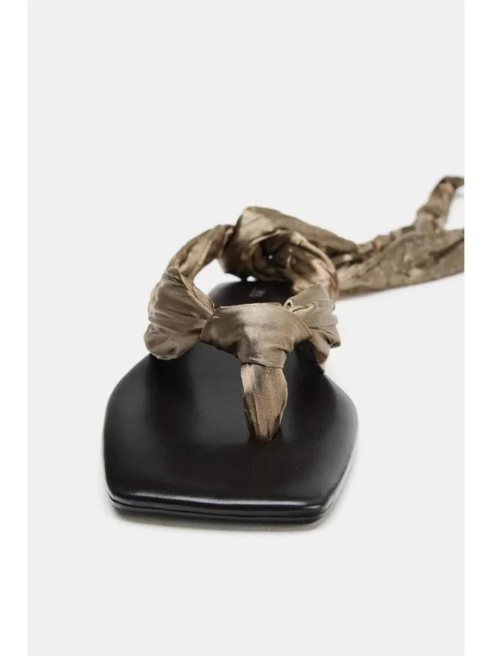 ZARA KNOTTED FLAT SANDALS - Picture 6 of 7